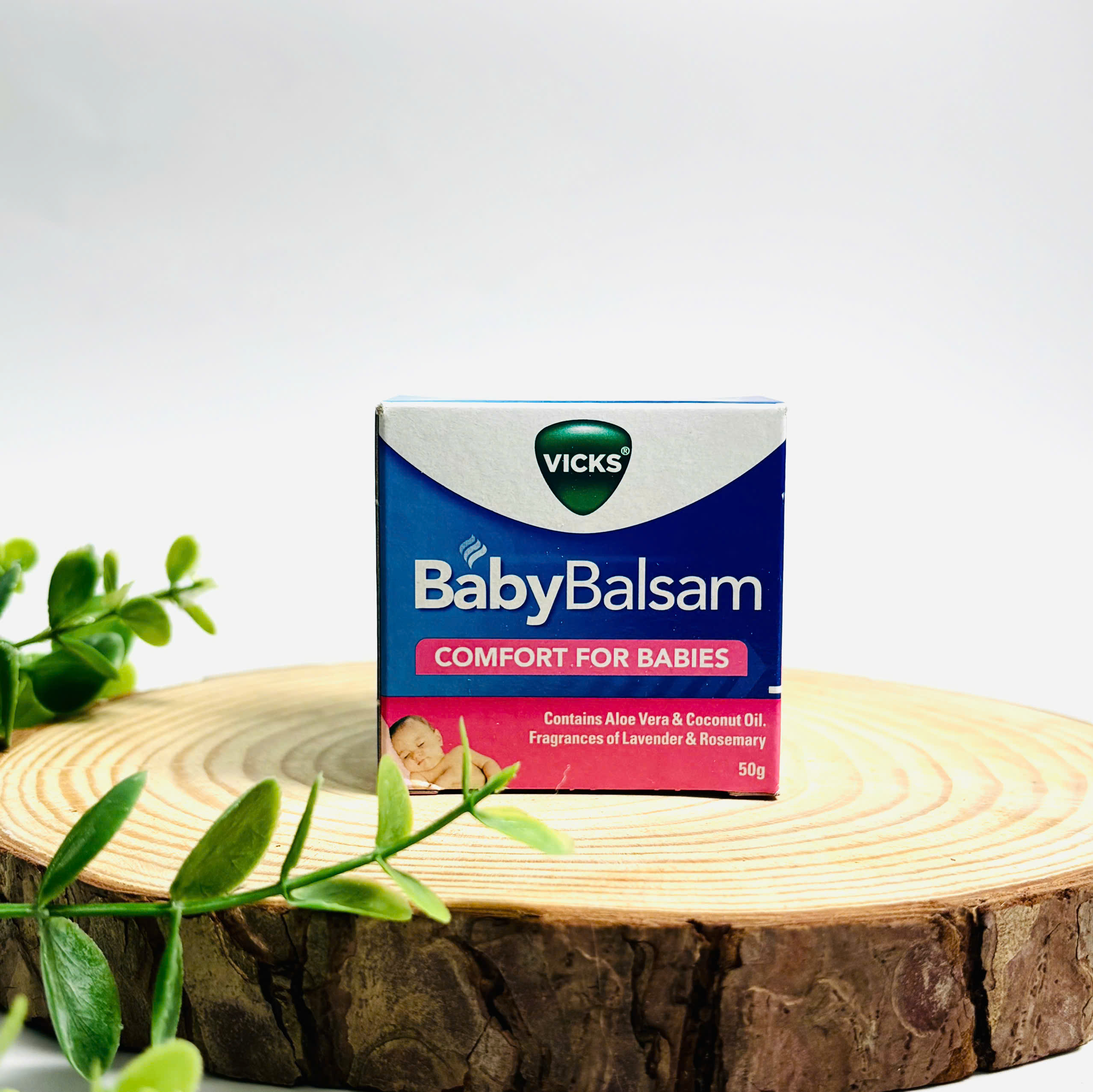 Vicks Baby Balsam comfort for babies dầu bôi ấm ngực giảm ho cho bé từ 3 tháng tuổi 50g (04/28)