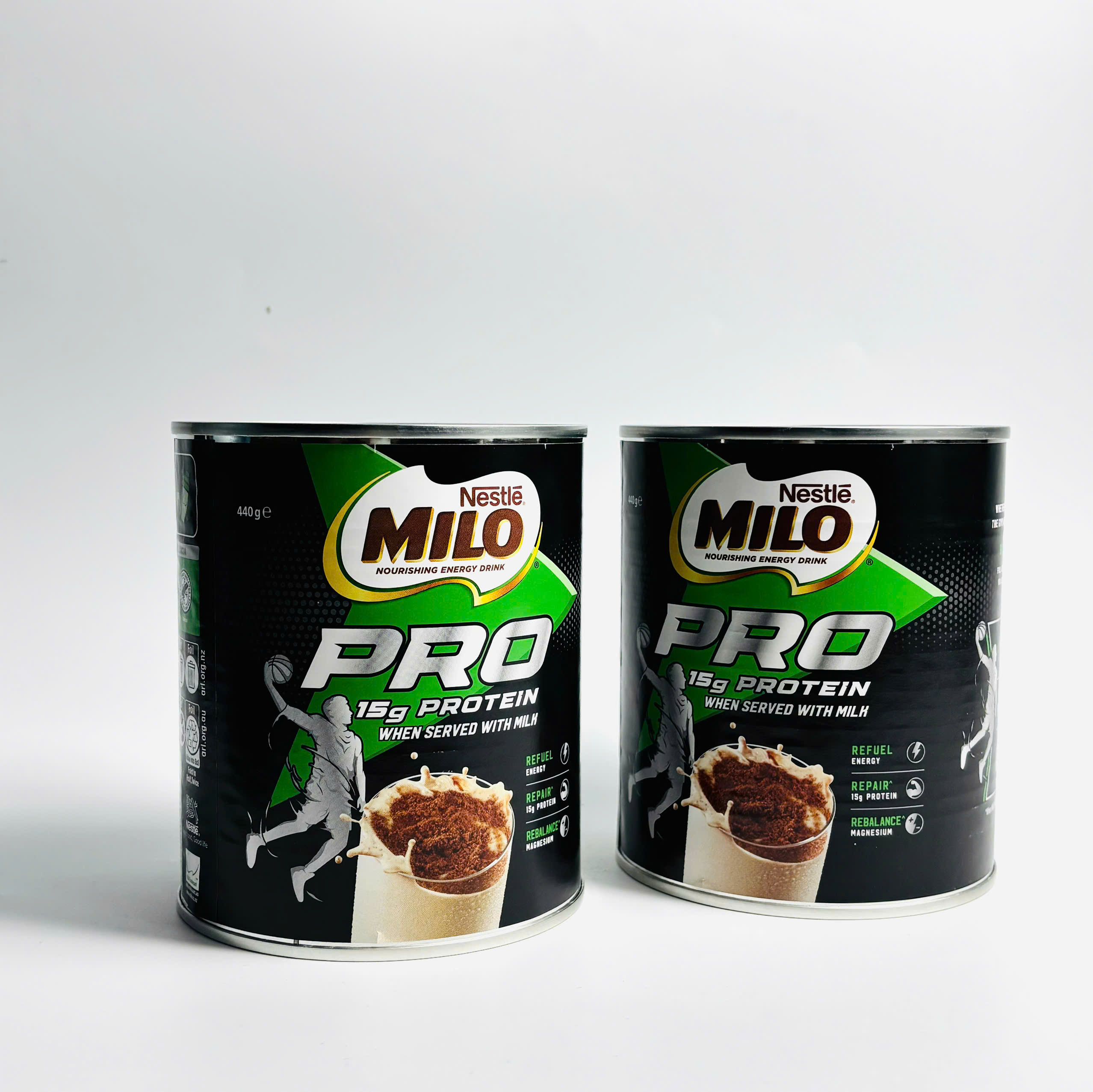 Milo Protein Chocolate Malt Powder Hot or Cold Drink milo giàu đạm protein 440g (03/27)