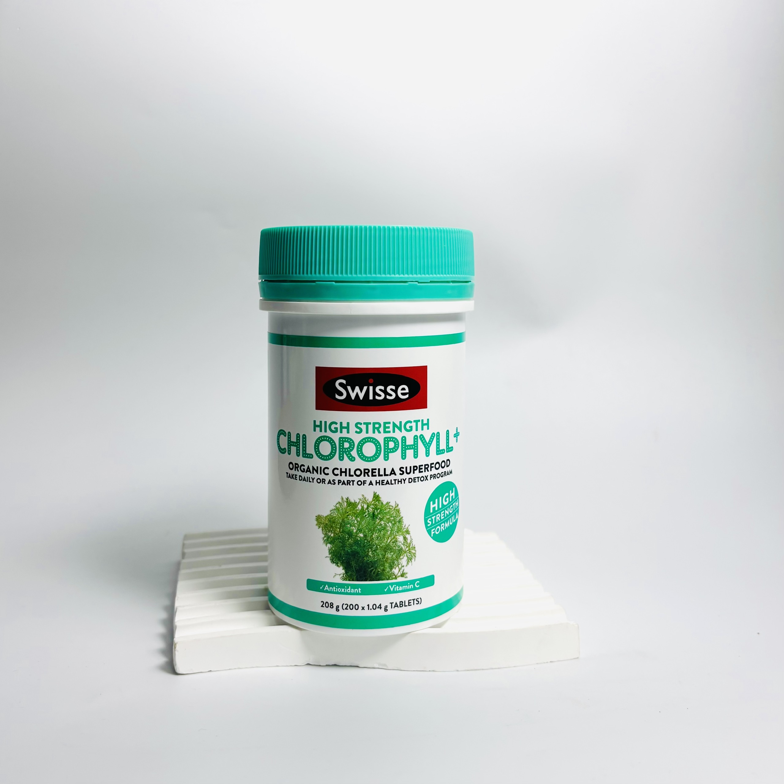 Swisse Chlorophyll+ 1000mg viên uống tảo hữu cơ 200v (10/28)