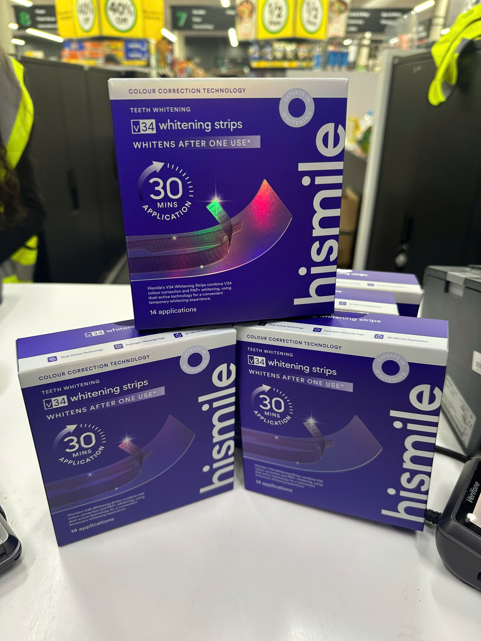 Hismile V34 Whitening Strips miếng dán trắng răng 14 miếng (2028)