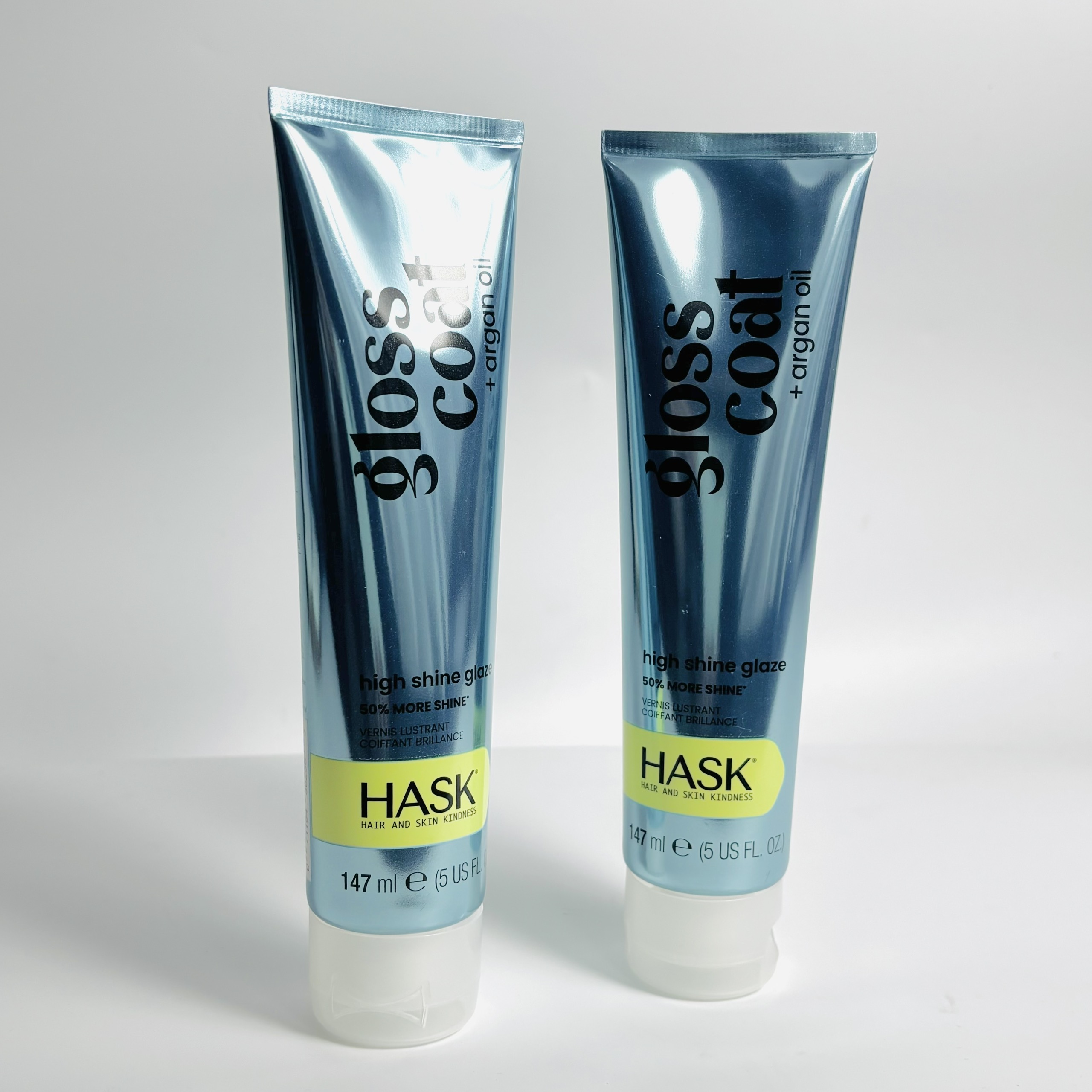 Hask Argan Gloss Coat High Shine Hair Glaze kem xả dưỡng tóc bóng mượt, chống xơ rối 147ml