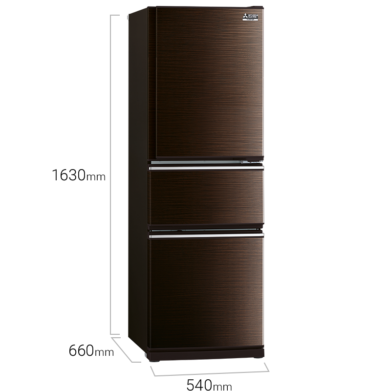 Tủ lạnh Mitsubishi MR-CX35EM-BRW 272 lít 3 cửa Inverter