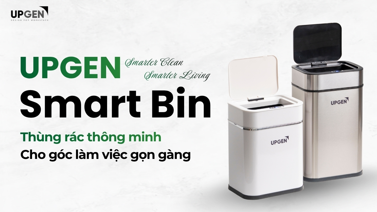 Upgen Smart Bin - Thùng Rác Thông Minh Cho Góc Làm Việc Gọn Gàng Hơn