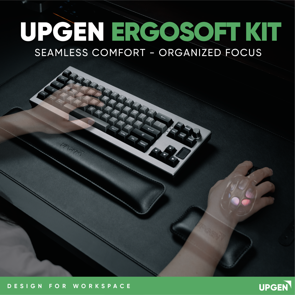 Bộ Phụ Kiện Kê Tay - Lót Chuột 4 Trong 1 Upgen ErgoSoft Kit - Seamless Comfort, Organized Focus