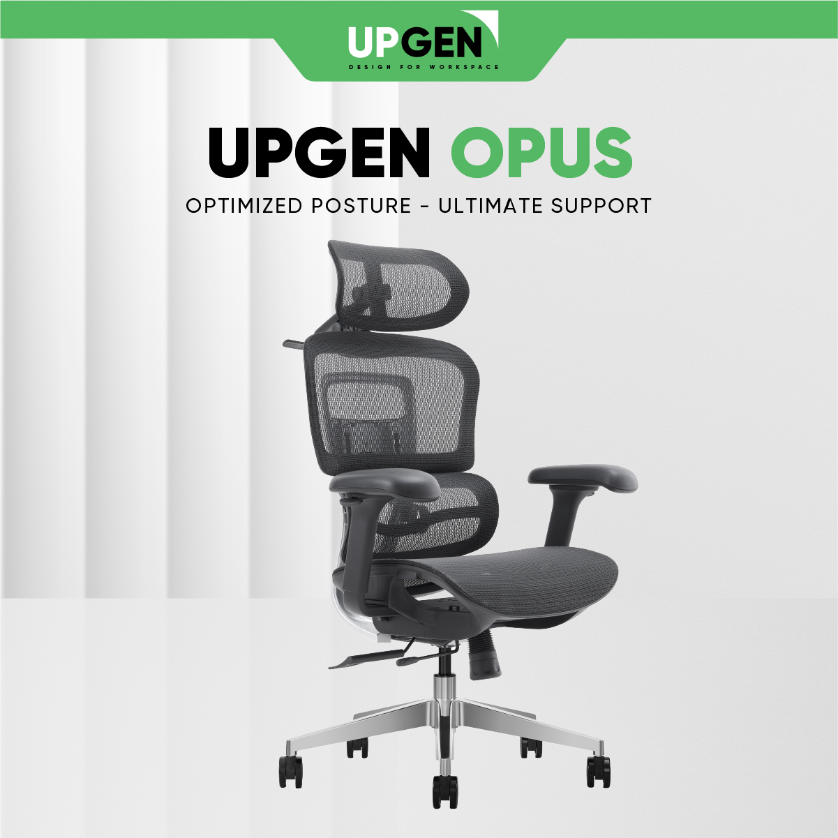 Ghế Công Thái Học Upgen Opus - Chính Hãng - Bảo Hành 3 Năm