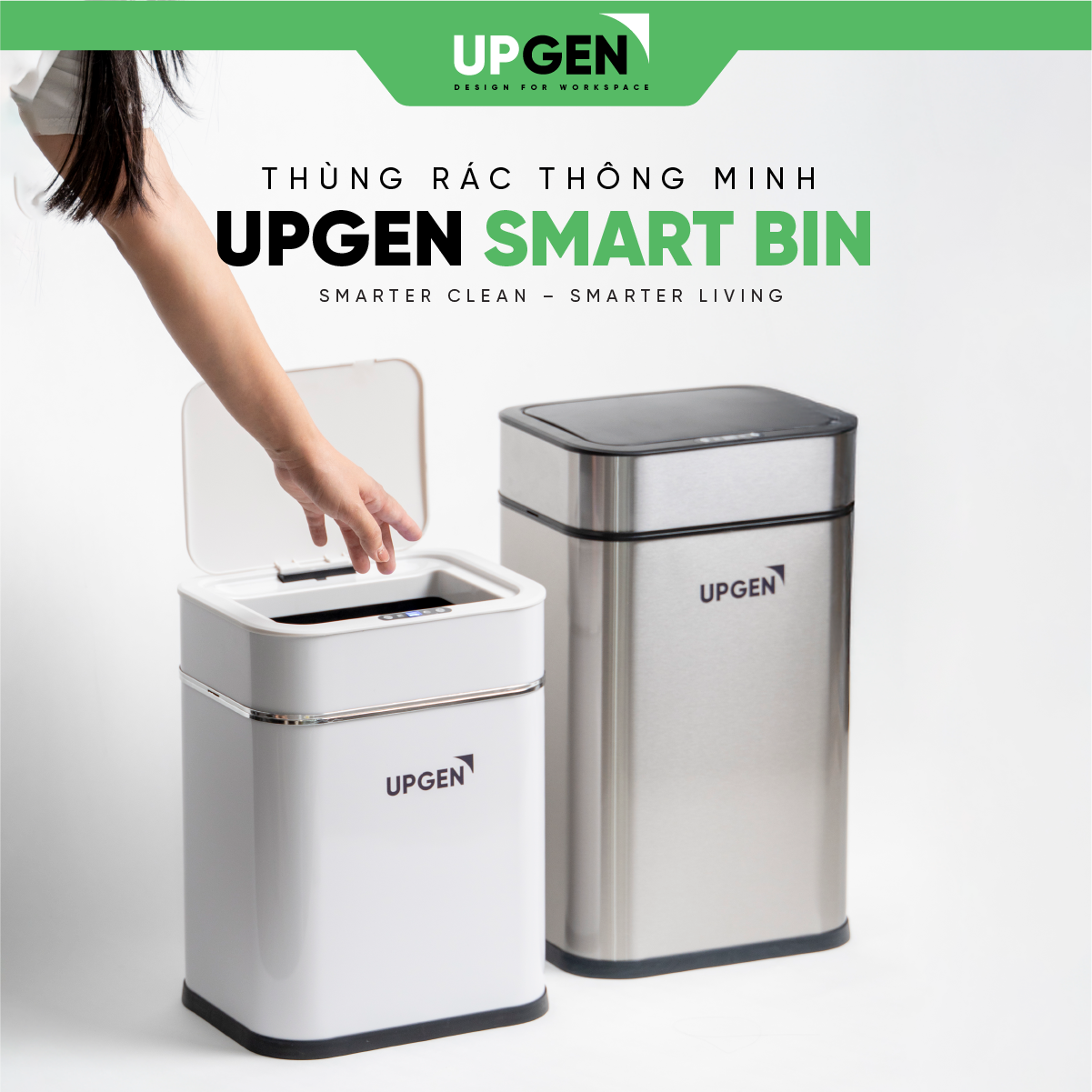 Thùng Rác Thông Minh - Upgen Smart Bin