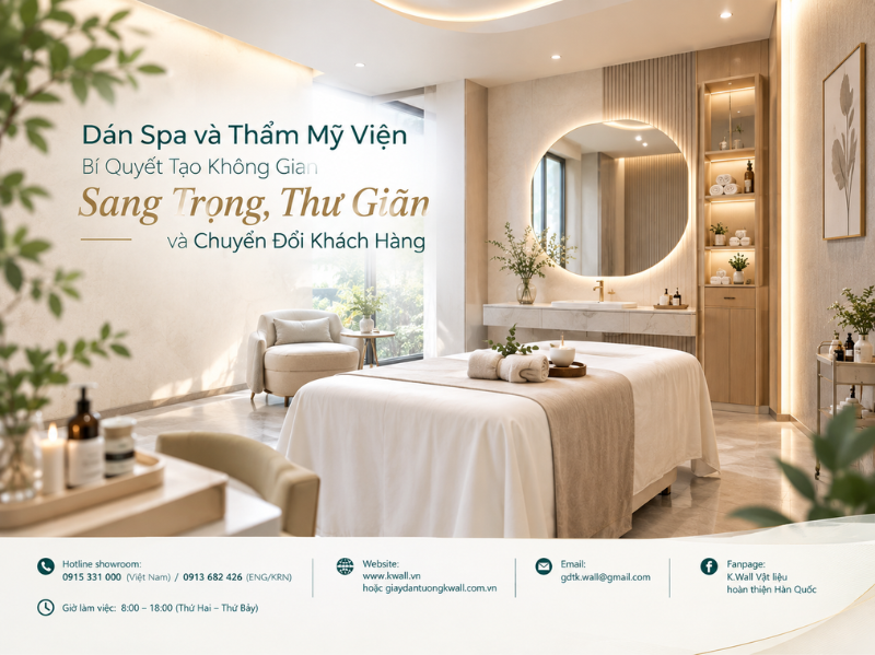 Dán Spa và Thẩm Mỹ Viện Bí Quyết Tạo Không Gian Sang Trọng, Thư Giãn và Chuyển Đổi Khách Hàng