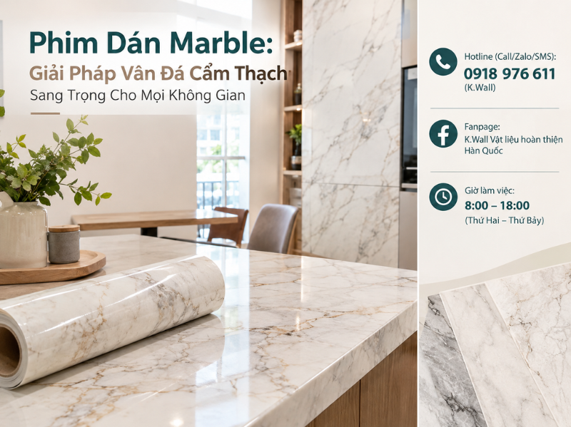 Phim Dán Marble Giải Pháp Vân Đá Cẩm Thạch Sang Trọng Cho Mọi Không Gian