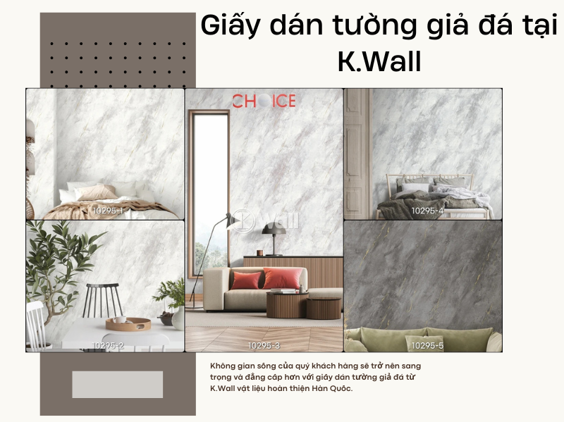 Giấy dán tường giả đá tại K.Wall