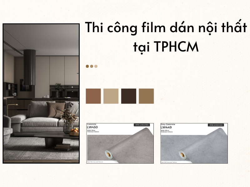thi công film dán nội thất tại TPHCM