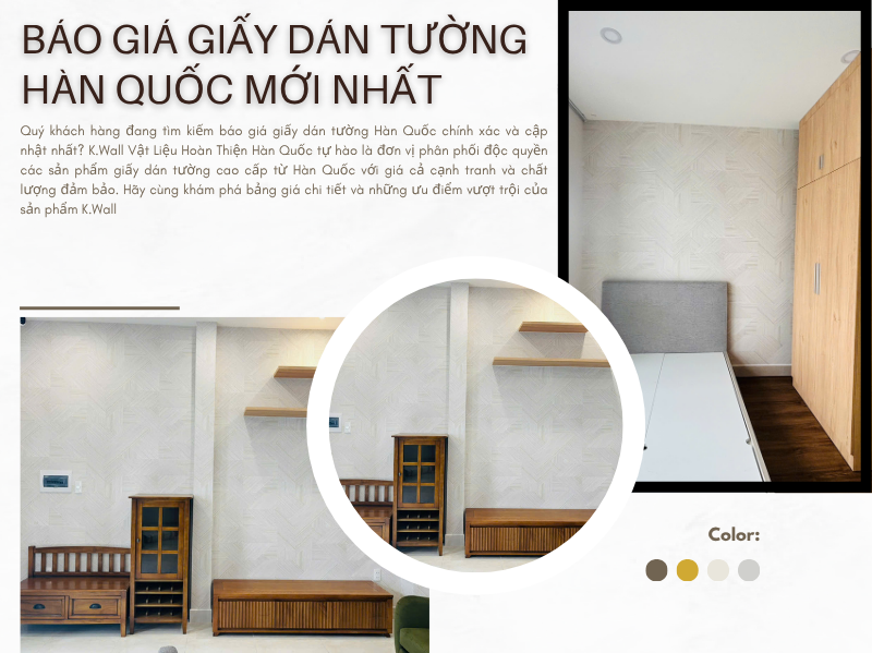 Báo giá giấy dán tường Hàn Quốc mới nhất