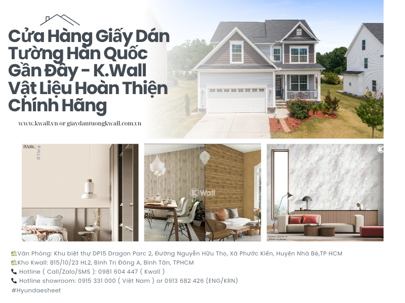 Cửa hàng giấy dán tường Hàn Quốc gần đây