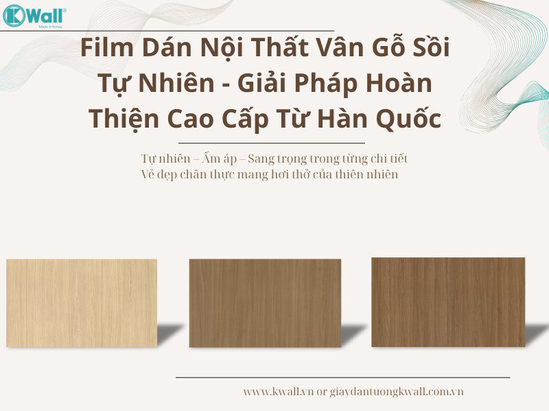 Film dán nội thất vân gỗ sồi tự nhiên