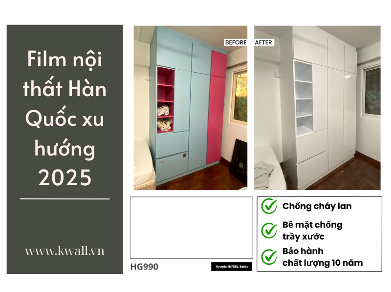 Film nội thất Hàn Quốc xu hướng 2025