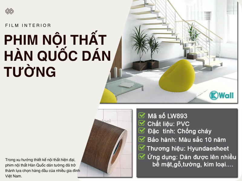phim nội thất Hàn Quốc dán tường