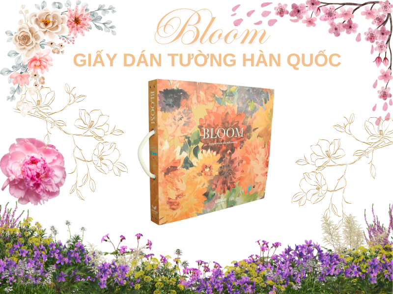 Bộ sưu tập giấy dán tường hoa Hàn Quốc Bloom hot năm 2025