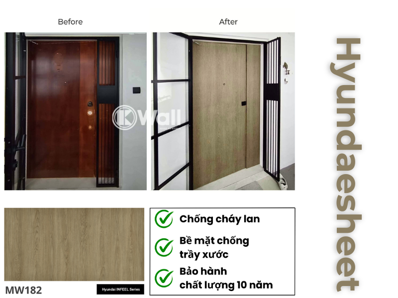 Phim dán nội thất Hyundaesheet - Cách làm mới cửa tiết kiệm nhất