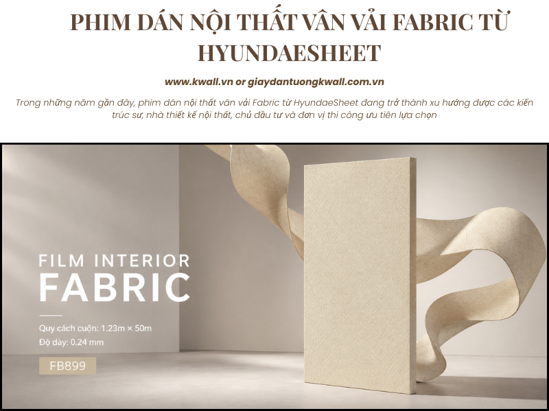 Phim Dán Nội Thất Vân Vải Fabric Từ HyundaeSheet