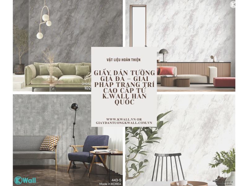 Giấy dán tường giả đá