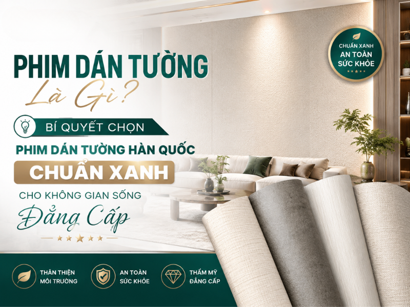 Phim Dán Tường Là Gì? Bí Quyết Chọn Phim Dán Tường Hàn Quốc Chuẩn Xanh Cho Không Gian Sống Đẳng Cấp