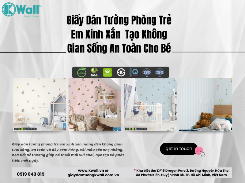 Giấy dán tường phòng trẻ em xinh xắn