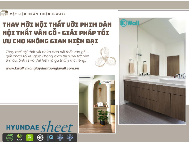 Thay mới nội thất với phim dán nội thất vân gỗ