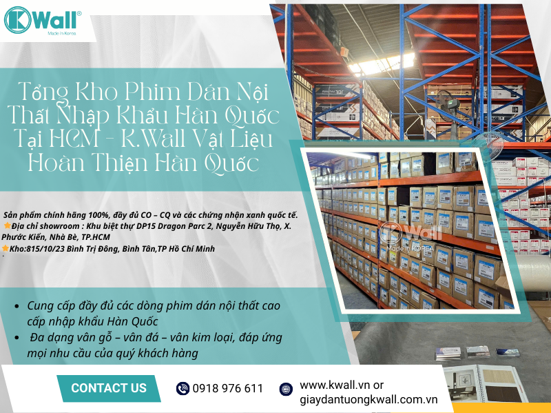 Tổng kho phim dán nội thất nhập khẩu Hàn Quốc tại HCM