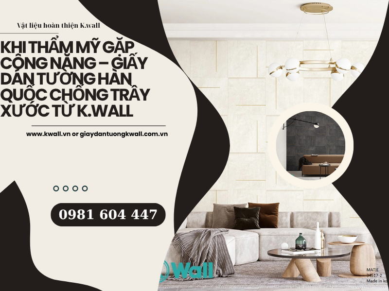 Giấy dán tường Hàn Quốc chống trầy xước