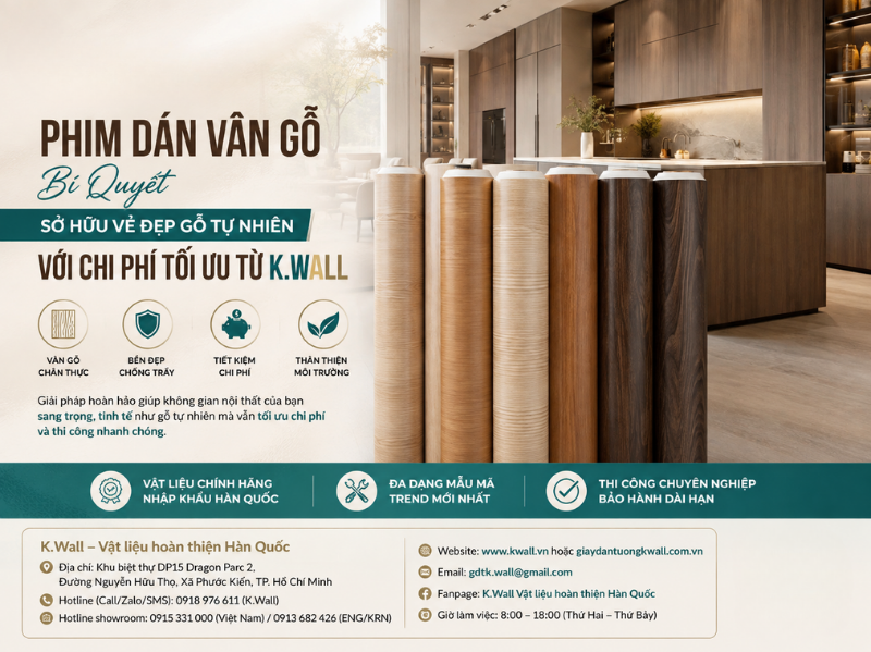 Phim Dán Vân Gỗ Bí Quyết Sở Hữu Vẻ Đẹp Gỗ Tự Nhiên Với Chi Phí Tối Ưu Từ K.Wall