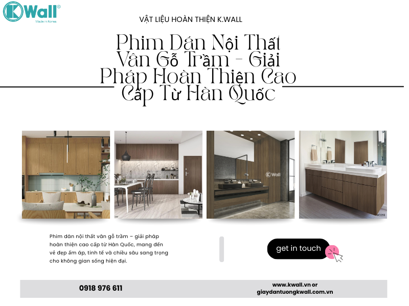 Phim dán nội thất vân gỗ trầm