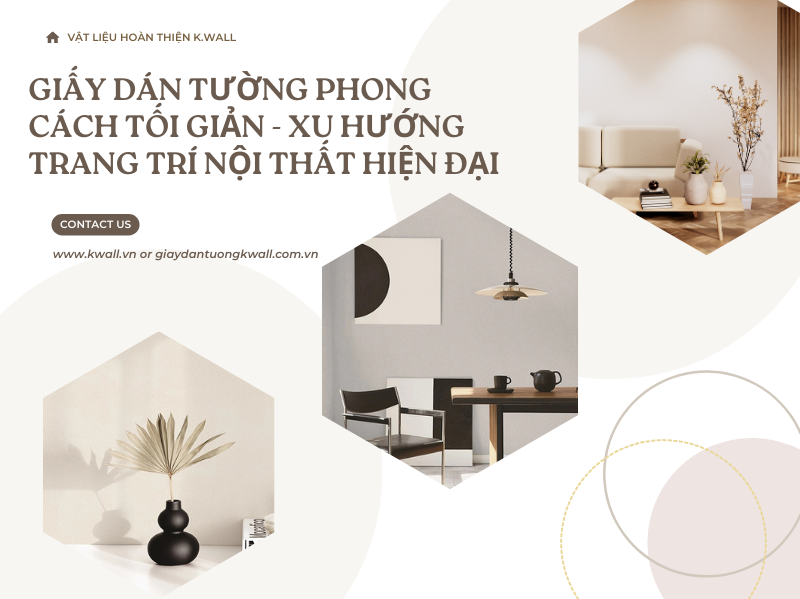 Giấy dán tường phong cách tối giản