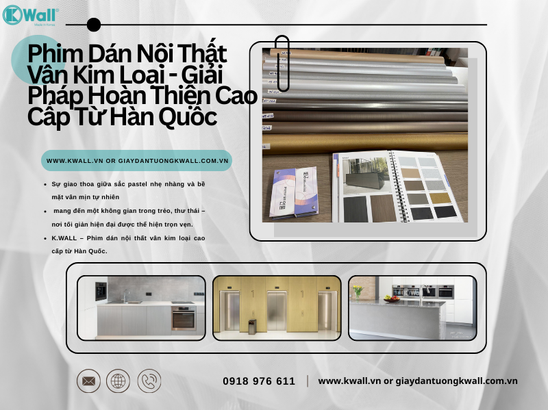 Phim dán nội thất vân kim loại