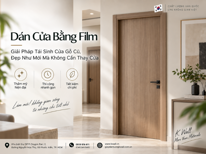 Dán Cửa Bằng Film Giải Pháp Tái Sinh Cửa Gỗ Cũ, Đẹp Như Mới Mà Không Cần Thay Cửa