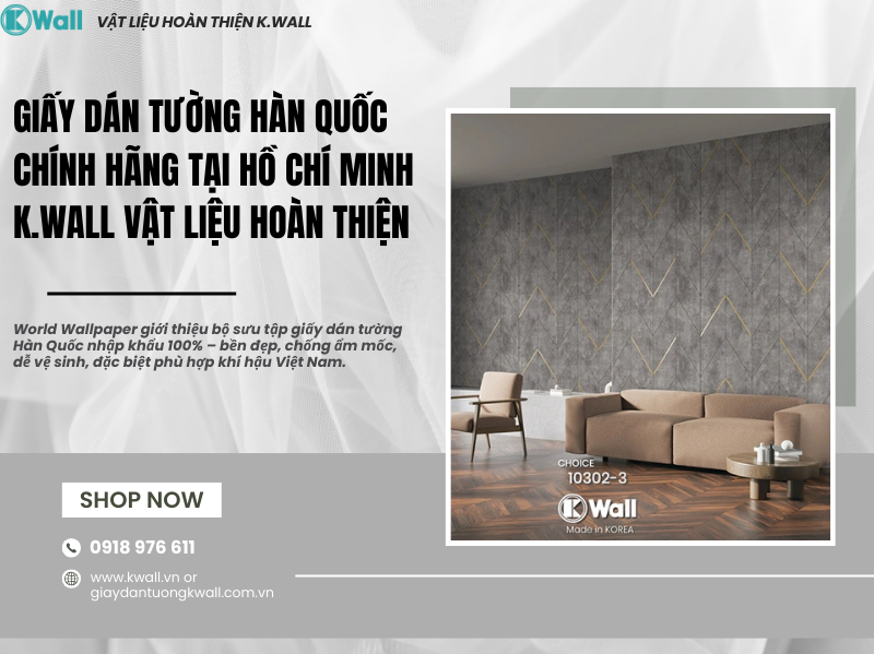 Giấy dán tường Hàn Quốc chính hãng tại Hồ Chí  Minh
