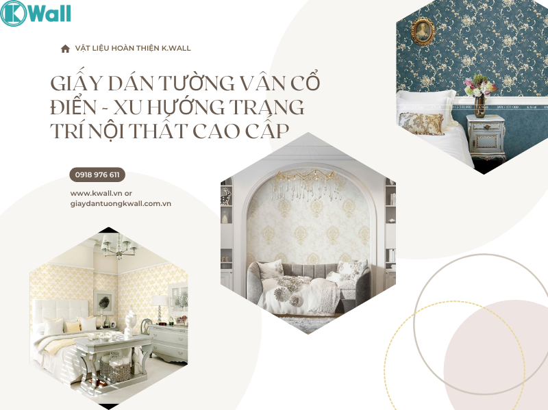 Giấy dán tường vân cổ điển