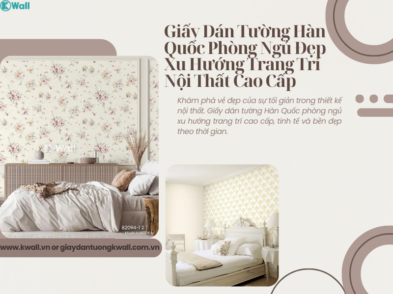 Giấy dán tường Hàn Quốc phòng ngủ đẹp