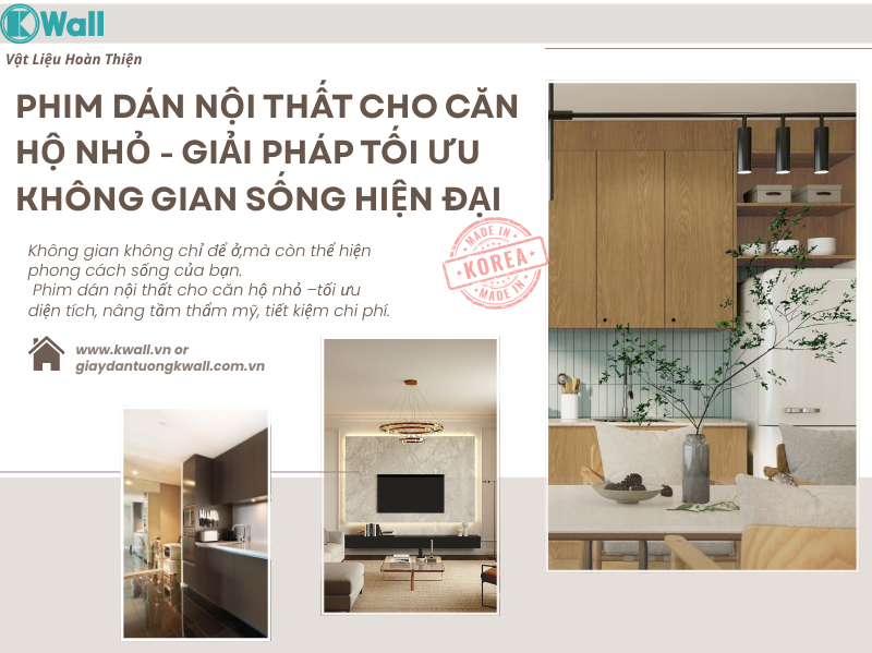 Phim dán nội thất cho căn hộ nhỏ