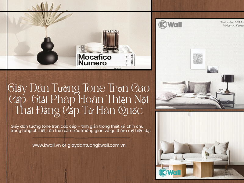 Giấy dán tường tone trơn cao cấp