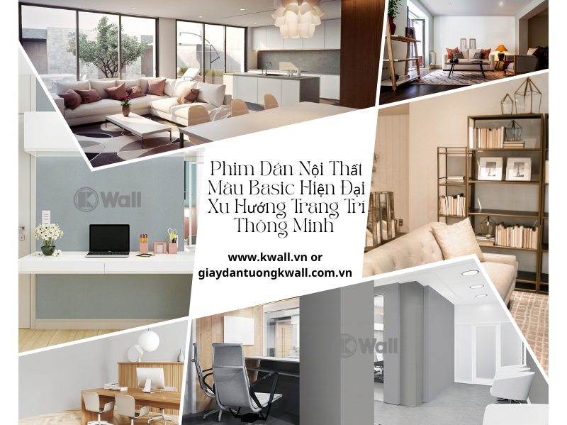 Phim dán nội thất màu basic  hiện đại