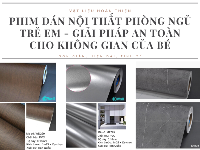 Phim dán nội thất phòng ngủ trẻ em