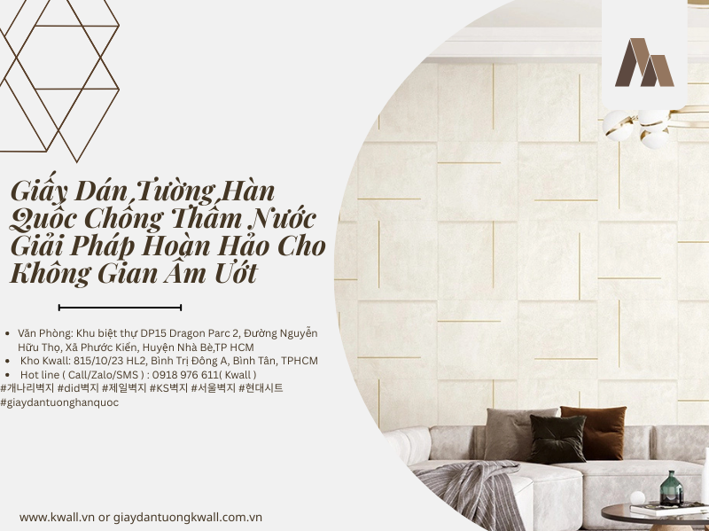 Giấy dán tường Hàn Quốc chống thấm nước