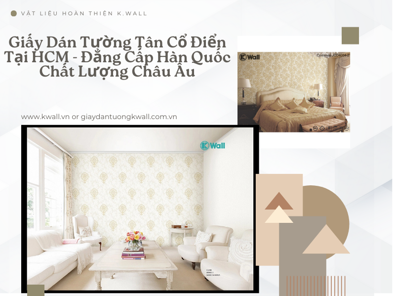 Giấy dán tường tân cổ điển tại HCM