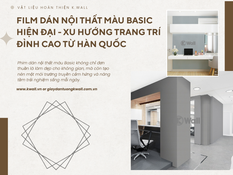 Film dán nội thất màu Basic hiện đại