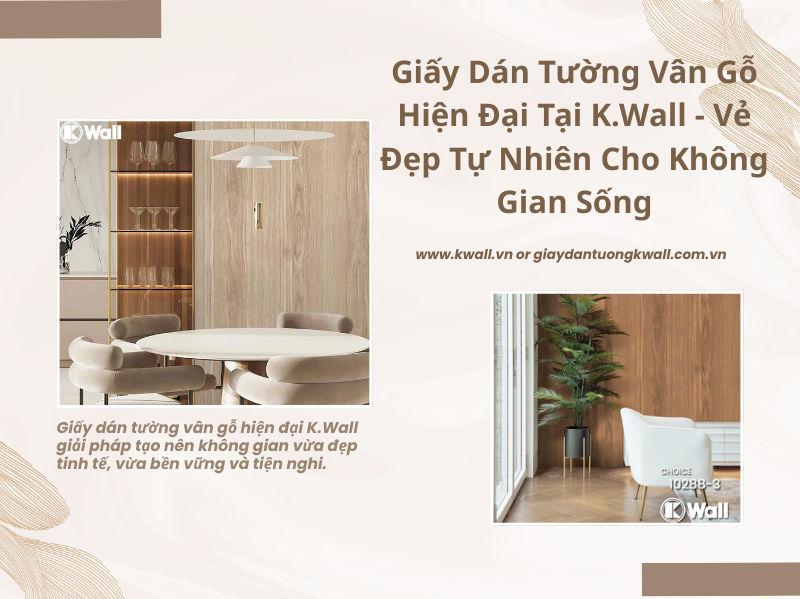 Giấy dán tường vân gỗ hiện đại tại K.wall