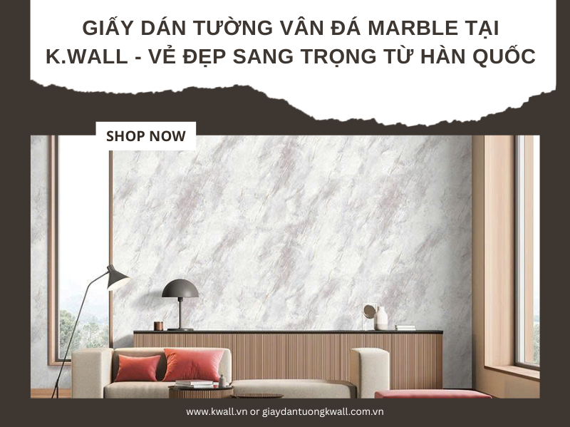 Giấy dán tường vân đá marble tại K.Wall