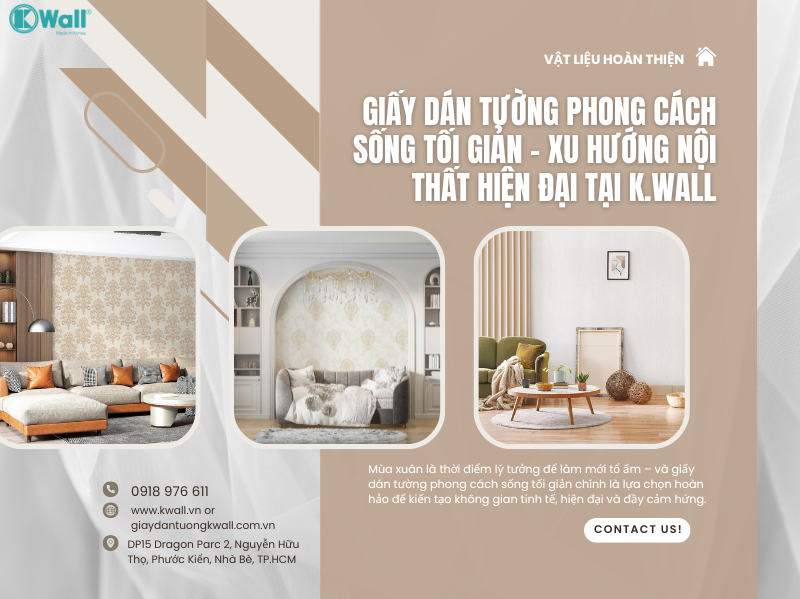 Giấy dán tường phong cách sống tối giản