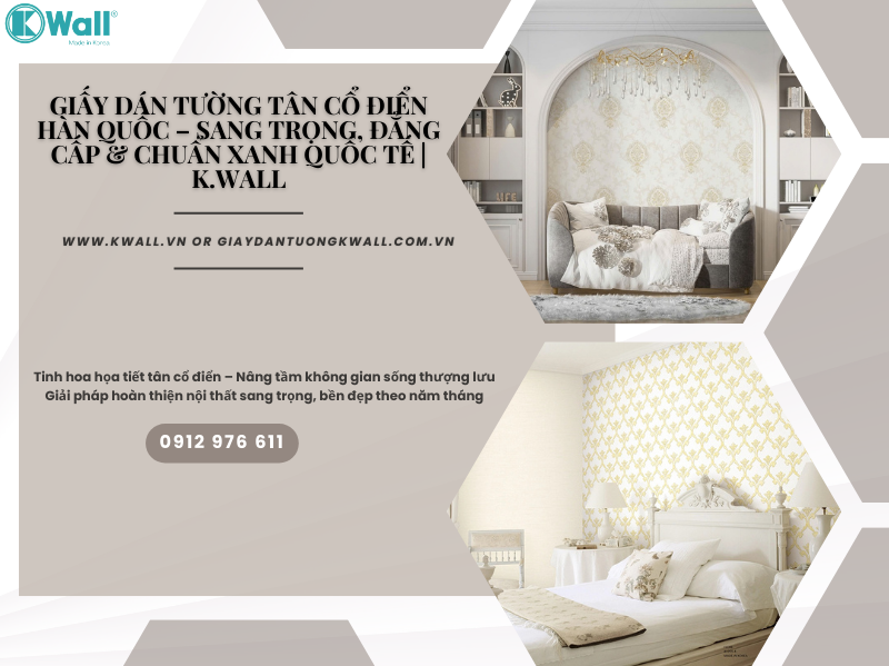 Giấy dán tường Tân cổ điển Hàn Quốc