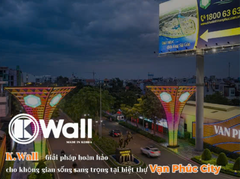 Công trình giấy dán tường K.Wall cho biệt thự cao cấp tại Vạn Phúc City