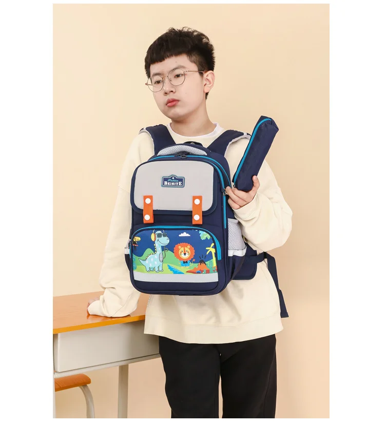 Balo học sinh chống gù BEISITE kèm đai hình thú dep
