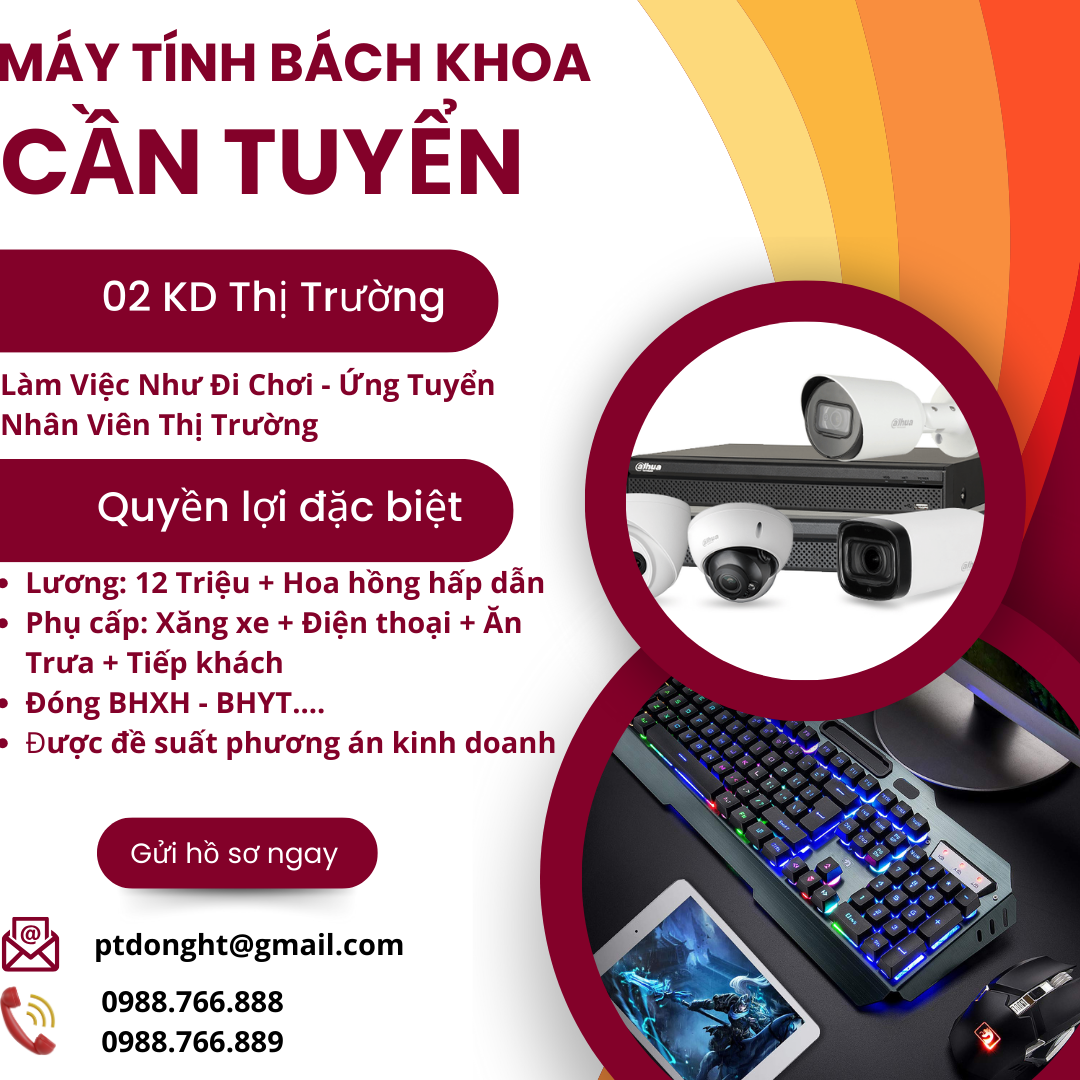 Máy Tính Bách Khoa Cần Tuyển 02 Kinh Doanh Thị Trường